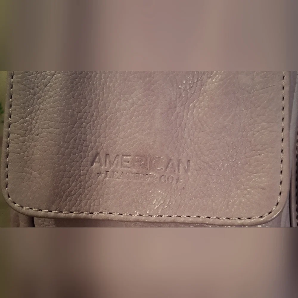 EUC American Leather ALC Jordan Purple Boho Causal Neutral Messenger Purse Bag